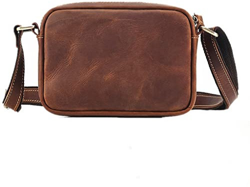 ONDIAN Leder Umhängetasche Herren Tasche Messenger Messenger Messenger Bag Herren Tragbare Leder Retro Kleine Tasche Herren Tasche