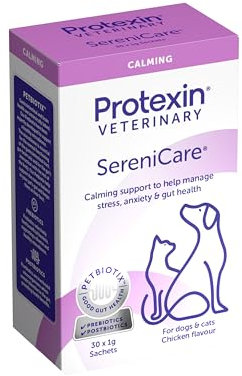 Protexin Veterinary SereniCare Sachets for Stress and Anxiety Management in Dogs and Cats, Meat-Free Chicken Flavour, 30 Sachets