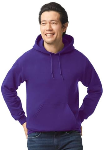 TICTEX Felpa Uomo con Cappuccio | Hoodie Uomo con Miscela Pesante e vestibilità Comoda | Ideale per la Vita Quotidiana e Lo Sport | Felpa Cappuccio Uomo | Viola, 5XL