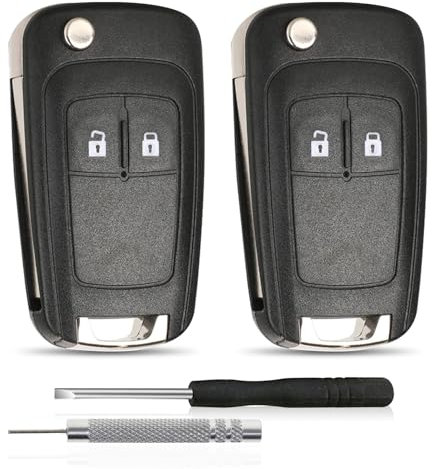 2 Stück Autoschlüssel Gehäuse für OPEL Aveo Matiz Cruze Captiva Spark Orlando Trax, Fernbedienung Auto Schlüsselgehäuse, Fernbedienung (2 Tasten )