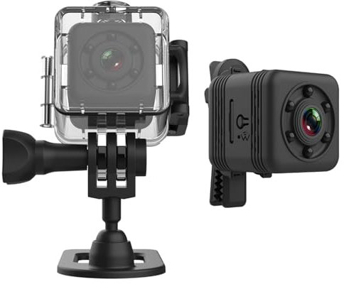 NVYAZJ 4K WiFi Action Camera, Waterproof Camera with Underwater 30m 64G Memory Card Night Vision 300mAh 640×480 Image Resolution Data Line Accessories Kit