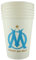 OLYMPIQUE DE MARSEILLE 6 x verre gobelet jetable 25cl OM - Collection officielle