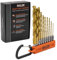 Allen Wrench Drill Bit Set - Railer High Speed Titanium 10pc Hex Shank Drill Bit Set for Impact Driver w/Bit Holder. Multi-Purpose Drill Bits for Metal, Wood, PVC. brocas para Madera