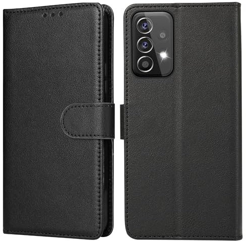 Keteen Handyhülle für Samsung Galaxy A53 5G Hülle Premium Leder Klappbar Flip Wallet Case Tasche Standfunktion Kartenfach Magnetische Stoßfest Schutzhülle Klapphülle für Samsung Galaxy A53 5G, Schwarz