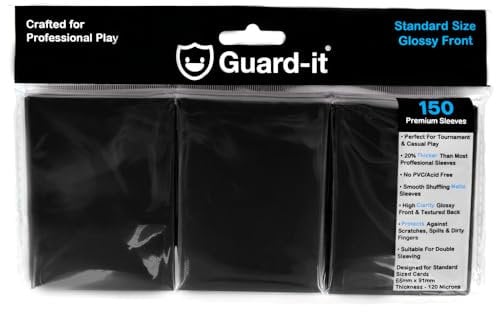 Guard-it - 150 Black Standard Size Trading Card Sleeves - Premium Deck Protectors for Pokemon, Magic: The Gathering & Lorcana