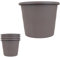 Lizzy 4pc Round Reusable Plastic Plant Pot 20cm | Plastic Plant Pots for Indoor Outdoor Flower Pots, Heavy Duty and Stylish Plant Pots for Indoor Plants with Drainage Holes (Sand)