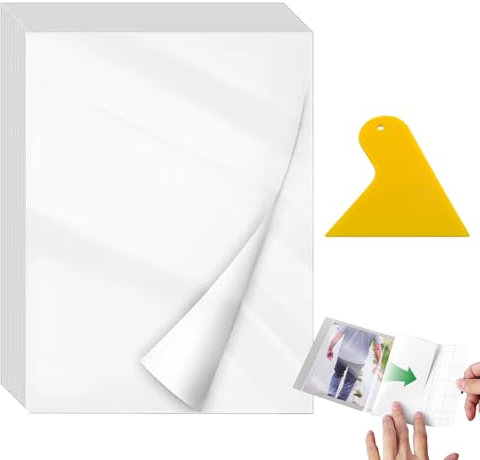 Senken 50 Stück Kaltlaminierfolie,A4-Laminierfolien Selbstklebend,Kalt Laminierfolien,Wasserdichte, Für Botanische Exemplare, Fotos, Dokumente, Karten