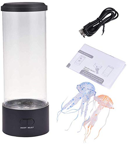 LED Lampe mit lebensechten LED Lavalampe für Home Office Dekoration, USB Batteriebetriebenes Stimmungsnachtlicht für Kinder, Eltern, Teenager, Ehefrau, Ehemann, Stressabbau (Schwarz)