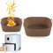 CHEFZOCO Molde Silicona Cuadrado para Freidora de Aire, Accesorios Freidoras Aire, Recipiente de Silicona Cuadrado para Freidora, Antiadherente, Apta para freidoras de 4 a 5 litros, Silicona, Beige