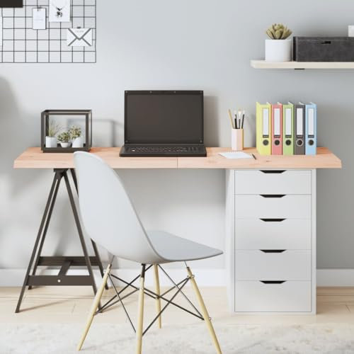 BOWEKAM Home & Garden-Tischplatte 140 x 60 x (2-4) cm, unbehandeltes Massivholz, Eichen-Möbel Wahl