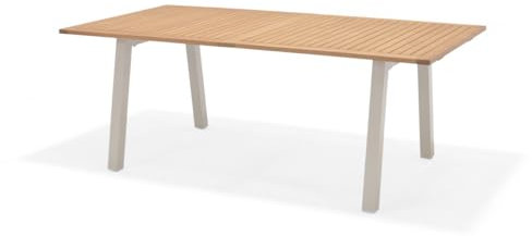 Primaster Gartentisch Padua 195 x 100 cm Eukalyptusholz/Aluminium Esstisch