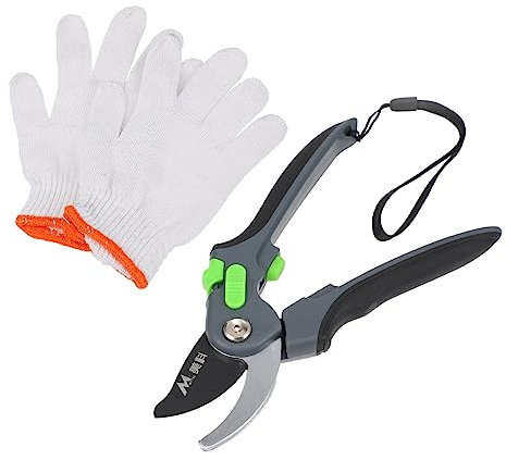 FONDOTIN Multifunktionale Gartenschere Mit Handschuhen Ergonomisches Zweig Trimmwerkzeug Für Präzise Schnitte Für Obstbäume Gemüse Und Gartenpflege