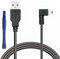 suuosl Mini USB Dash Cam Cable Extra Long 5M 90 Degree Left Turn, Dash Cam Charging Cable with 5 Wiring Clips, USB 2.0 A to Mini B for Car DVR, GPS Navigator, GoPro, Wii U Gamepad Charger