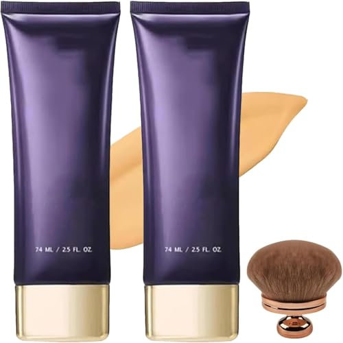 Tattoo Abdeckung Creme,All Over Complexion Perfector,Body Coverage Perfector Waterproof mit extra großem Body Makeup Pinsel, langanhaltender, schweißfester Concealer für Frauen (2Pcs)