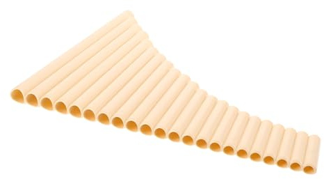 Panflöte G-dur 22 Pfeifen für Anfänger und Schüler, Beige | Breiter Tonumfang, Reine Klänge, Traditionelles Design, Musikunterricht und Volksmusik, Links oder Rechtshändig Spielbar
