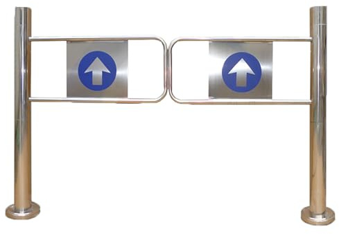 Stainless Steel Swing Gate with Automatic Latch, Enhanced Security for Pedestrian Access in Supermarkets, Warehouses, Playgrounds, Shopping Centers