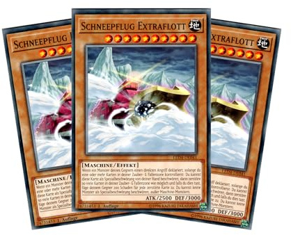 Schneepflug Extraflott - Playset (3 Karten) - LED4-DE041 - Common - 1. Auflage - Deutsch - Yugioh - Legendary Duelists: Sisters of the Rose - mit RC-Fieldcenter