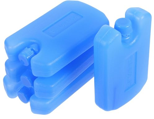 VILLCASE Lot de 4 Pains de Glace Réutilisables, Blocs Réfrigérants Portables pour Climatiseur, Ventilateur, Sac Isotherme, Bleu