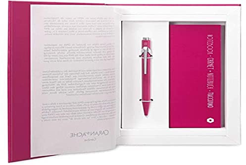 Caran d'Ache 849 Porpora Viola Red Giftset - Penna a sfera con Taccuino notebook coordinato in scatola regalo