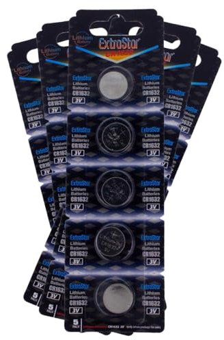 25 pilas de botón CR1632 3 V litio Pilas Cr 1632