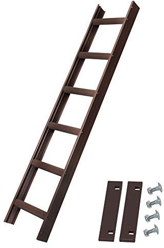 Alu Dachleiter Set Braun, 5,04 m mit Dachhaken (15 mm gekröpft, auf Holzbohlen) inkl. Auflageschutz und Aushebesicherung, Made in Germany, Dachdeckerleiter | DEKRA geprüft