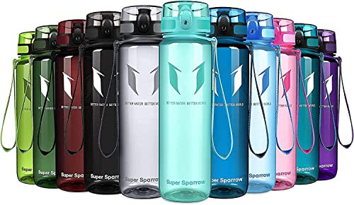 Super Sparrow Bouteille d'eau - Gourde - 1000ml - sans BPA - Convient pour Le Sport, la randonnée, l'école, Le Bureau, en Plein air