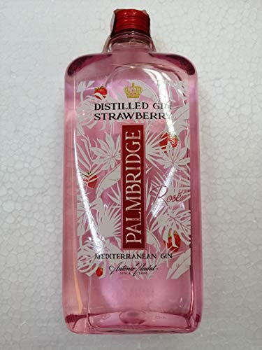 Strawberry Gin Palmbridge Bouteille en plastique de 1 litre d'alcool à 37,5%