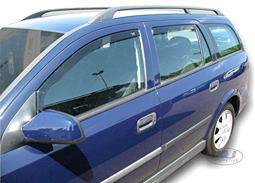 J&J AUTOMOTIVE | Windabweiser Passend Für Astra 2, G 5-Türer Kombi 1998-2005, Heko Regenabweiser, Getönt, Set 4-Teilig, Vorne, Hinten, Aerodynamisch