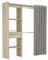 Portant à Vêtements en Bois de Chêne CHICAGO - Dressing Extensible - Fabriqué en France – Pratique et Fonctionnel (168,2 cm x 50 cm x 187 cm)