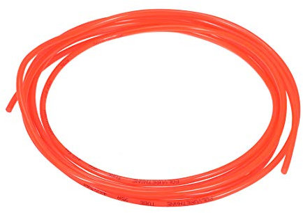 sourcing map Tuyau à air pneumatique, 4 mm OD x 2,5 mm ID 3 mètres (118) PU Tuyau de compresseur d'air Orange