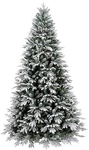 Giulia Grillo Albero di Natale Innevato 210cm, 3611 Rami, Albero di Natale Luxury verde con punte innevate Realistico, Facile da Montare, Folto, PE/PVC, Verde e Bianco