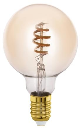 EGLO connect.z Smart-Home LED Leuchtmittel E27, G95, ZigBee, App und Sprachsteuerung Alexa, dimmbar, Lichtfarbe einstellbar (warmweiß-kaltweiß), 360 Lumen, 5 Watt, Vintage-Glühbirne amber