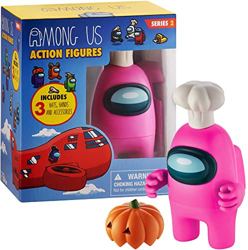 Among Us Action Figure da collezione Serie 2 con accessori (rosa)