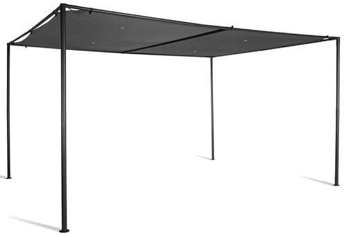 IDMarket – Pergola SAN Jose 3x4 M cenador de jardín de lona gris Tienda de recepción