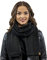 VIVISENCE Damen Winter Schal Aus Modischer Gemütlich Wärmendem Garn Kalte Wintertage Frauen Elegante Trendiger Und Sportliche Outfits Winter Herbst Modell 7041S, Schwarz,Einheitsgröße