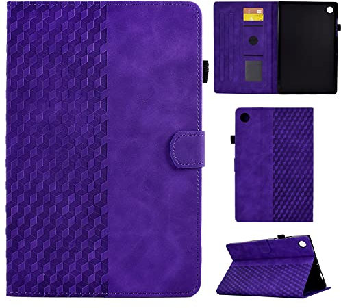 CASAFUNY Case for Lenovo Tab M10 Plus 3rd Generation 10.6 Inch 2022 (TB125/TB128), PU Leather Protective Case Cover Tablet Case Smart Cover for Lenovo Tab M10 Plus 3rd Gen, Purple
