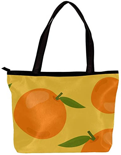 TBOUOBT Handtaschen für Damen Mode Tragetaschen Umhängetasche Satchel Taschen,Cartoon Frucht Orange