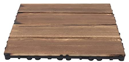 Holzfliesen 30x30cm Terrassenfliesen, Balkonfliesen mit Drainage Klicksystem, Zuschneidbar Wasserdicht Klickfliesen Holzfliesen für Garten, Veranda, Pool, Balkon, Hinterhof, Badezimmer,30 PCS