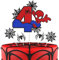 ZHIHUI Super Held Spider Man Kuchen Top, personalisierte 4-jährige Geburtstagskuchen Top, Super Held Party doppelseitig glänzende Cupcake Top, Jungen und Kinder Geburtstagsparty Dekoration 7 Stück