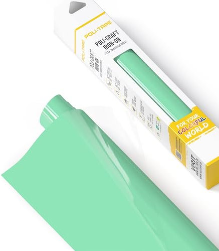 POLI-FLEX® TURBO® - Lámina de transferencia para textiles, lámina flexible para planchar, lámina para plóter para manualidades, color menta mate, 30,5 cm x 122 cm