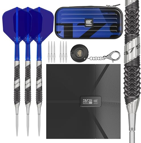 Target Darts 975 Ultra Marine 02 25G 97.5% Wolfram Swiss Point Stahlspitze Dart Satz with K-Flex