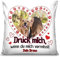 Personalisiertes FOTOGESCHENK mit eigenem Foto (45 x 45 cm) Foto-Kissen mit Fotos & Text Bedrucken Zum Jahrestag, Geburtstag, Valentinstag (mit Füllung) Hundepfoten Herz [091]