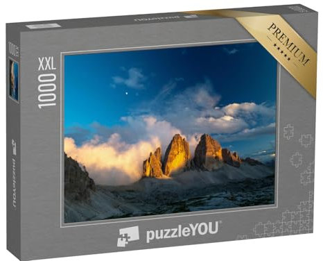 Puzzle 1000 Teile XXL „DREI Zinnen, Nationalpark Sextner Dolomiten“ – aus der Puzzle-Kollektion Landschaft