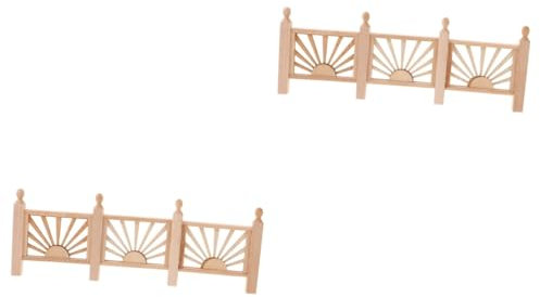 Abaodam 2 Pcs Mini Railing for Balcony Yard Kids Play House Accessories Mini Fence Kids Mini Toys Decor for Home