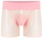 YEAHDOR Slip érotique Jockstrap Lingerie Sexy Caleçon Transparent Bas de Bikini T-Back Underwear Mini Tongs pour Homme Pochette Rose et bombée Taille Unique