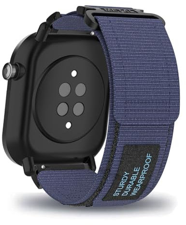 AireWiki Stoff Armband Kompatibel mit Hero Band III Donerton, Popglory, CanMixs P22 de 3,5 cm Armband Nylon Für Herren Damen Sport Ersatzband mit Uhrenarmband (Blau)