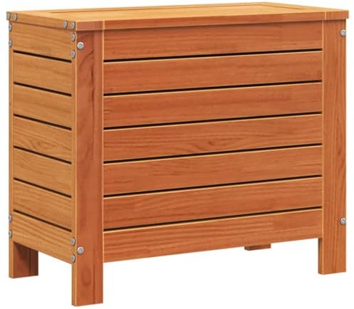 vidaXL Gartenhocker, Sitzhocker Latten-Design, Garten Beistelltisch Couchtisch mit Stauraum, Modulare Fußhocker Hocker, Wachsbraun Massivholz Kiefer