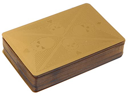 VICASKY Funky Gold Skull Pokerkarten Brettspiel Für Home Bar Und Büro Hochwertige Spielkarten Für Partys Und Familientreffen