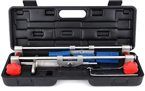 CCBFLA Door Lock Mortiser Fitting Jig Mortice Kit, 3 Cutters Door Lock Mortiser Fitting Jig Mortice Kit with Wrench Home Improvement Tool