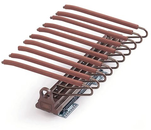 Une Seule Rangée Porte Pantalon Coulissant 34cmx45.5cmx14cm Rack À Pantalons Extensible Aluminum Alloy Garde-Robe Extractible Porte-vêtements Extractible pour Les Armoires Et Les Zones De Rangement